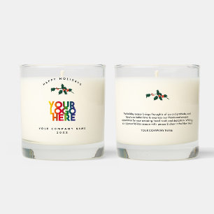 Holiday Corporate Business Logo Christmas Gift Scented Candle
