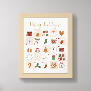 Holiday Countdown Advent Calendar Art Print