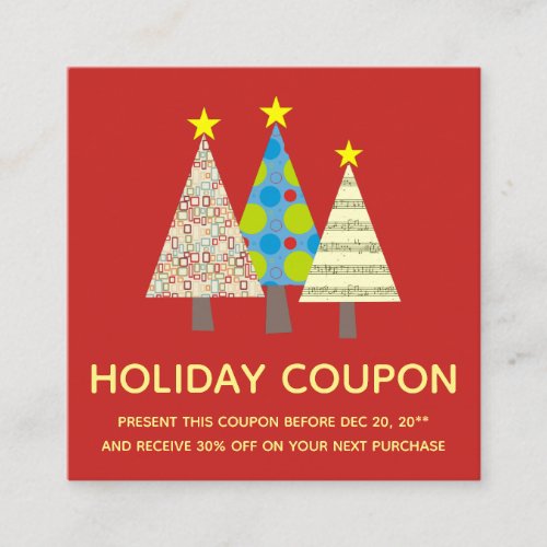 Holiday Coupon Discount Card