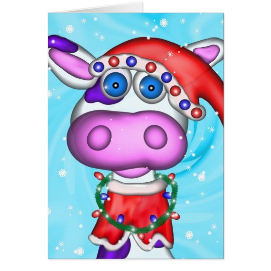 Holiday Cow Card