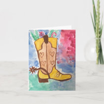 Holiday Cowboy Boot Card