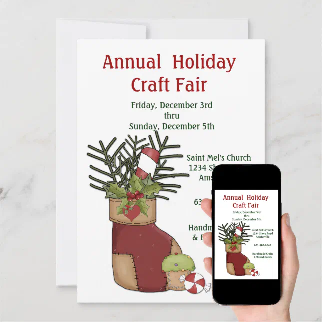 Holiday Craft Invitation | Zazzle