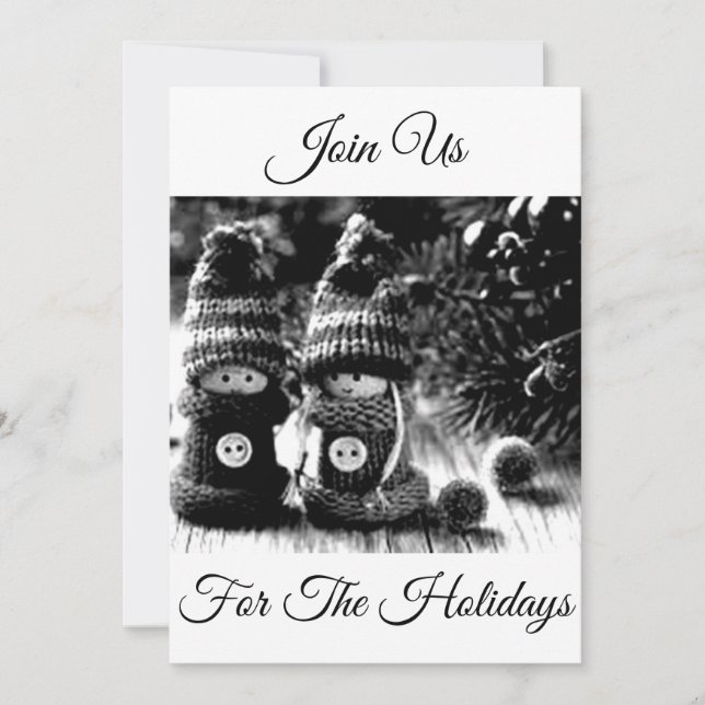 "HOLIDAY CRAFTS"  IN A "HOLIDAY PARTY" INVITATION (Front)