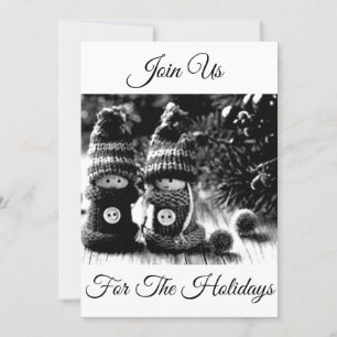"HOLIDAY CRAFTS"  IN A "HOLIDAY PARTY" INVITATION