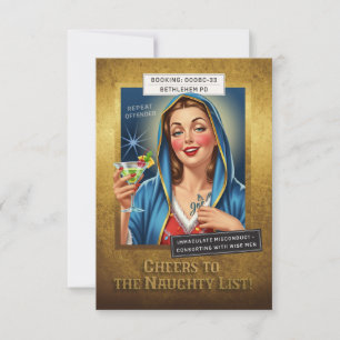 Holiday Crimes Unit – Virgin Mary, Naughty or Nice Invitation