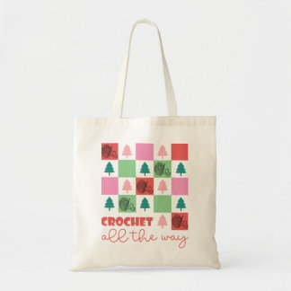 Holiday Crochet Vibes All the Way Tote Bag