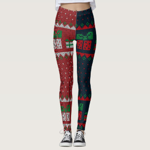 Holiday Cross Stitch Leggings