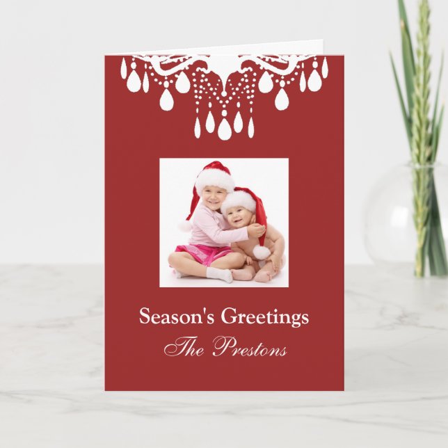 Holiday Crystals (red) Card (Front)