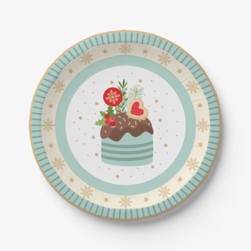 Holiday Cupcake Christmas Plate