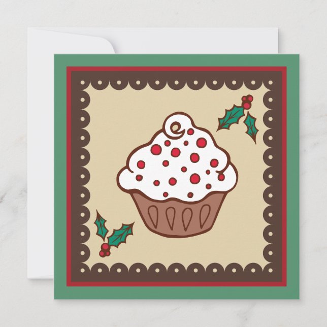 Holiday Cupcake Invitations (Front)