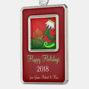 Holiday Cupcake Whimsey PERSONALIZED Christmas Ornament