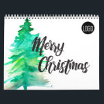 Holiday Custom Corporate logo Business photos Calendar<br><div class="desc">Design "Holiday Custom Corporate Logo Business Photos Calendar": 📅 Holiday Calendar: This holiday calendar is the perfect way to spread joy and appreciation to your clients, customers, employees, and supporters during the festive season. 🌲 Festive Front Design: The front of the calendar features a beautiful watercolor pine tree and the...</div>