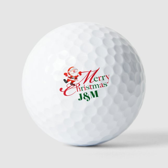 Holiday Custom Gift for husband Merry Christmas Golf Balls (Front)