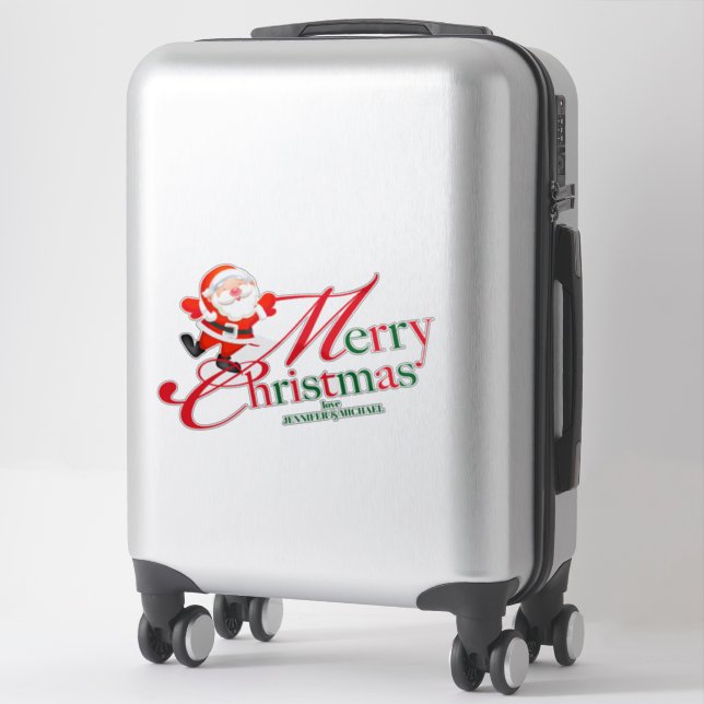 Holiday Custom Merry Christmas Sticker (Suitcase)