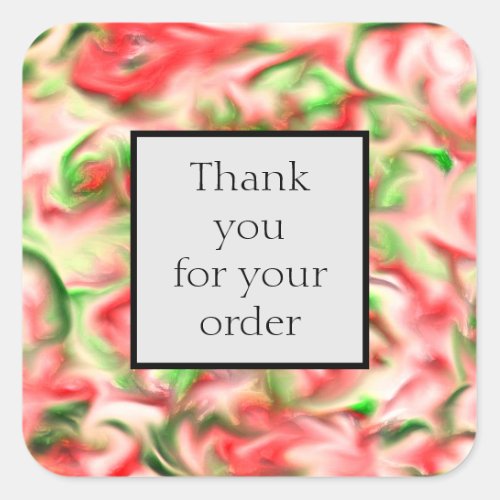 Holiday Customer Appreciation Red Green Thank You Square Sticker