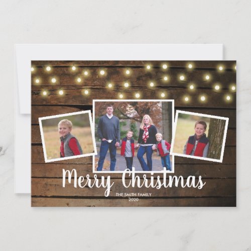 Holiday Customized Photo Card Western Lights