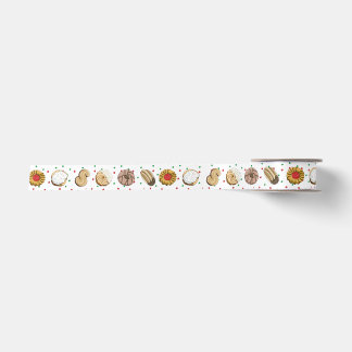 Holiday Cute Italian Cookies 1.5 inch Satin Ribbon
