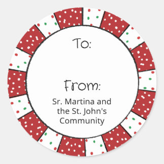 Holiday Cute Italian Cookies Gift Tag Sticker