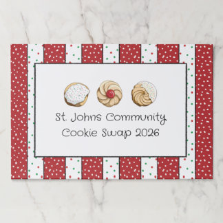 Holiday Cute Italian Cookies Paper Placemats