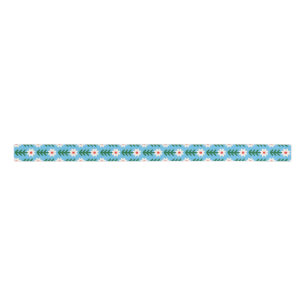 Holiday Daisies Red, Green & Blue Grosgrain Ribbon