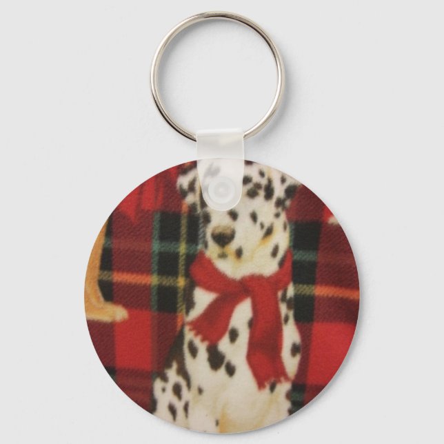 Holiday Dalmatian Keychain (Front)