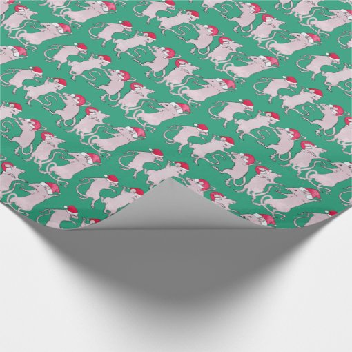 Holiday Dancing Rats Wrapping Paper Zazzle