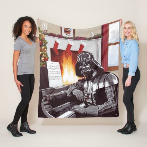 Holiday Darth Vader Warm By The Hearth Fleece Blanket