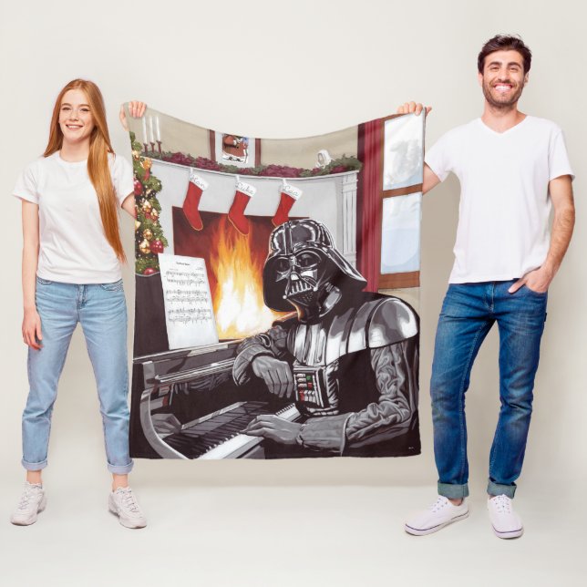 Holiday Darth Vader Warm By The Hearth Fleece Blanket (In Situ)