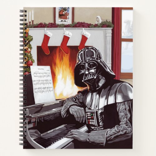 Holiday Darth Vader Warm By The Hearth Notebook
