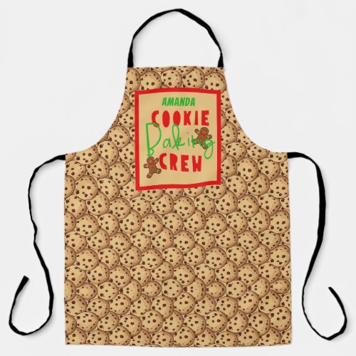 Holiday Day Cookie Baking Crew Personalize Name Apron