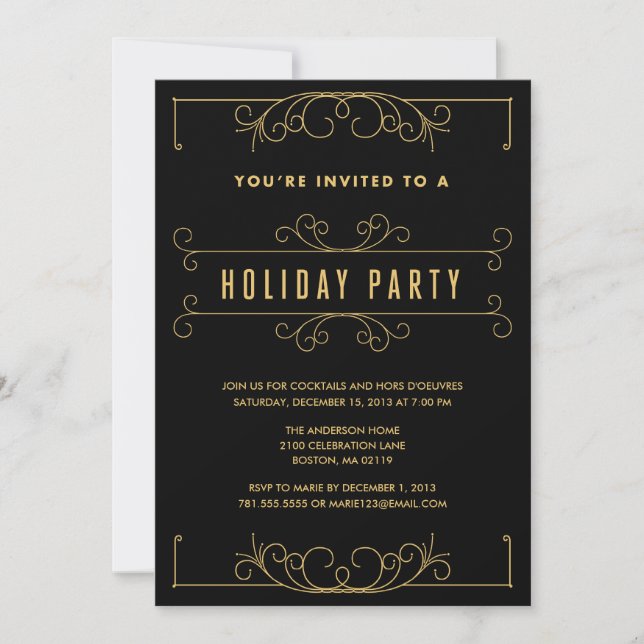 HOLIDAY DECO | HOLIDAY PARTY INVITATION (Front)