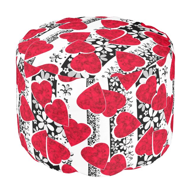 Holiday decor, holiday, Valentine's day, wedding, Pouf (Angled Front)