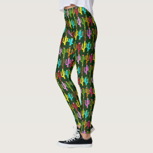 Holiday Decorated Cactus Christmas  Leggings