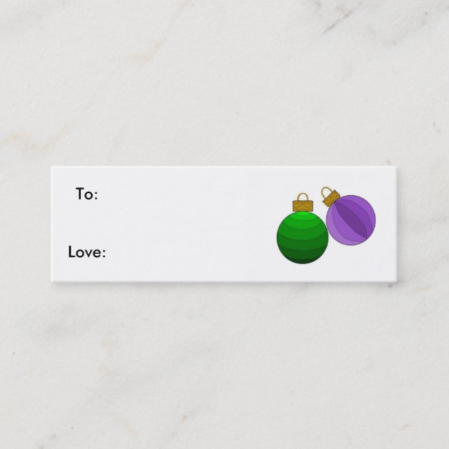Holiday Decorations Mini Business Card (Front)