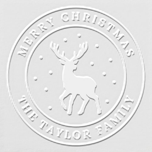 Holiday Deer Christmas Seal Custom Embosser