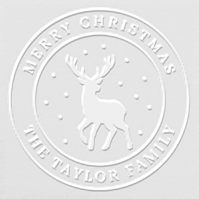 Holiday Deer Christmas Seal Custom Embosser (Design)