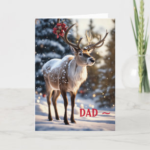 HOLIDAY DEER-DAD CHRISTMAS CARD