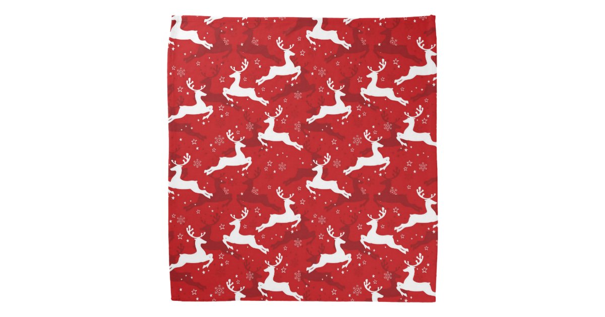 Holiday Deer Pattern Bandana