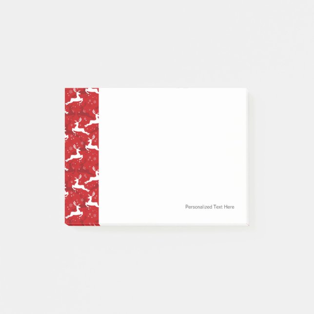 Holiday Deer Pattern Post-it Notes (Front)