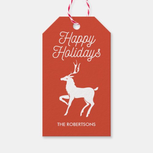 Holiday Deer Personalized Gift Tags