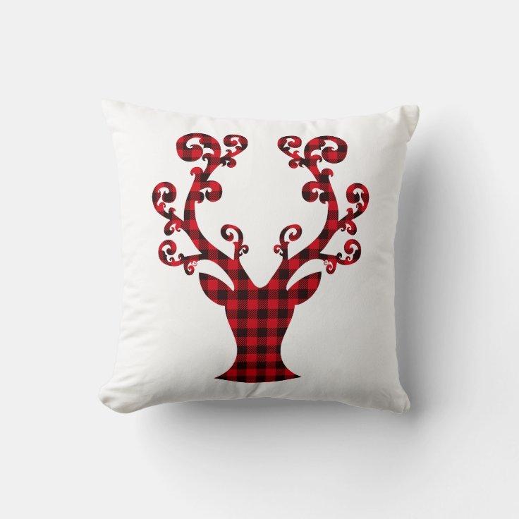 Holiday Deer Throw Pillow Zazzle