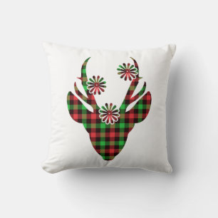Holiday Deer Throw Pillow