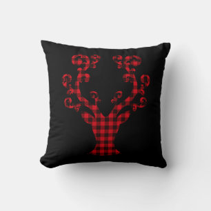Holiday Deer Throw Pillow