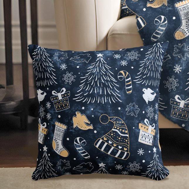 Holiday Delight Christmas Throw Pillow (Creator Uploaded)