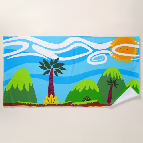 Holiday destination beach towel