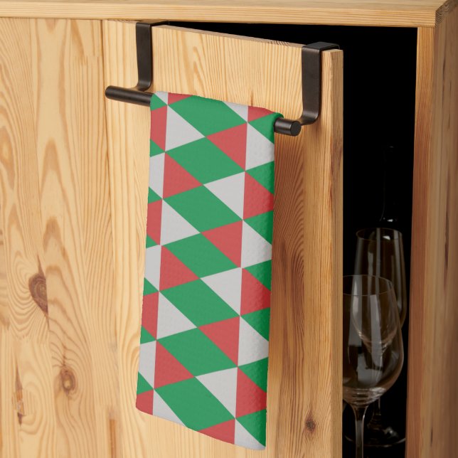 Holiday Diamonds Kitchen Towel (Thirds Fold)