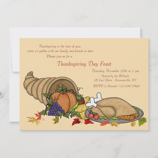 Holiday Dinner Invitation (Front)