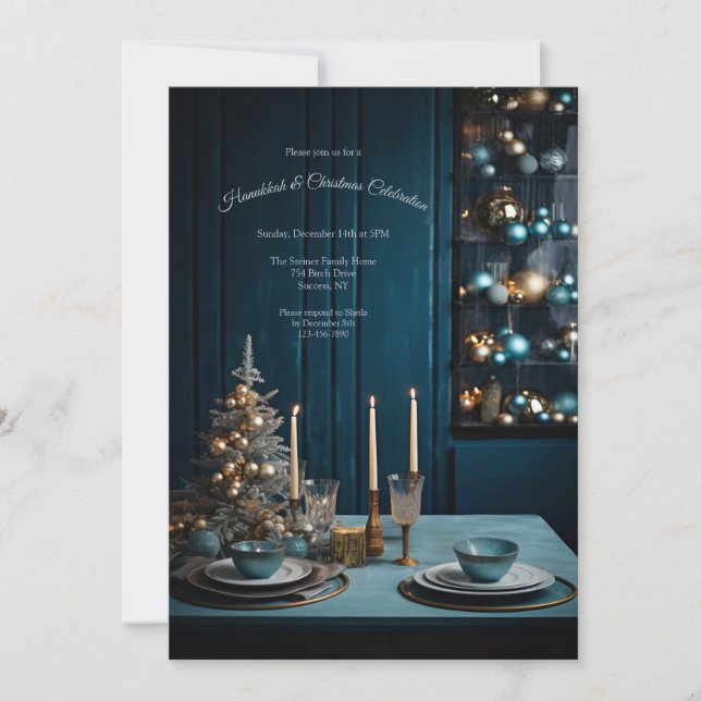 Holiday Dinner Party Invitation (Front)