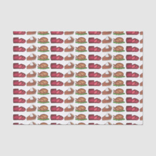 Holiday Dinner Thanksgiving Christmas Pie Turkey Tissue Paper