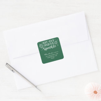 Holiday Disco Ball Envelope Seal Return Address